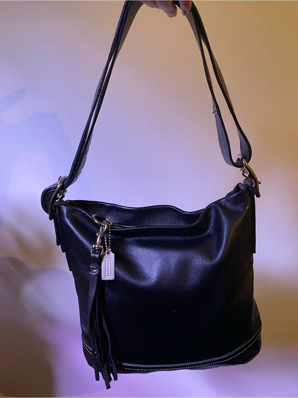 Coach Y2K Leather Hobo Bag with Tassel